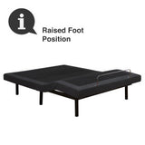 Adjustable Comfort Upholstered Adjustable Bed Base with Massage, Wireless Remote, Three Leg Heights, and USB Ports-Ergonomic Queen