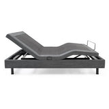 Adjustable Comfort Upholstered Posture+ Adjustable Bed Base with Massage, Wireless Remote, and USB Ports, Queen