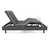 Adjustable Comfort Upholstered Posture+ Adjustable Bed Base with Massage, Wireless Remote, and USB Ports, Queen