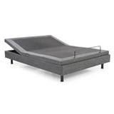 Adjustable Comfort Upholstered Posture+ Adjustable Bed Base with Massage, Wireless Remote, and USB Ports, Queen