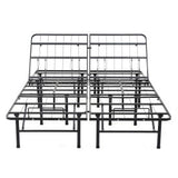 Hercules Heavy-Duty Adjustable Platform 14-Inch Metal Bed Frame | Mattress Foundation or Box Spring, Queen