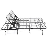 Hercules Heavy-Duty Adjustable Platform 14-Inch Metal Bed Frame | Mattress Foundation or Box Spring, Queen